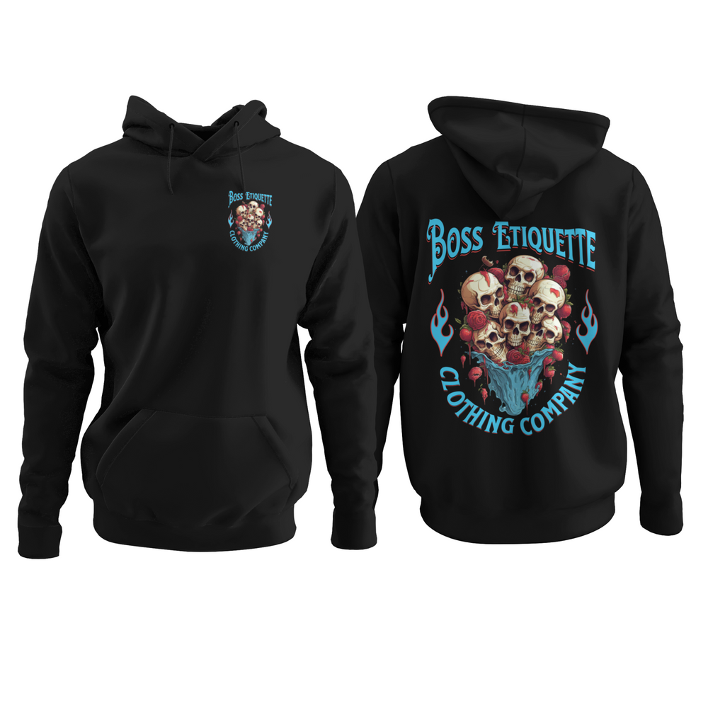 Boss Etiquette Clothing Company Skull & Roses Hooded Sweatshirt