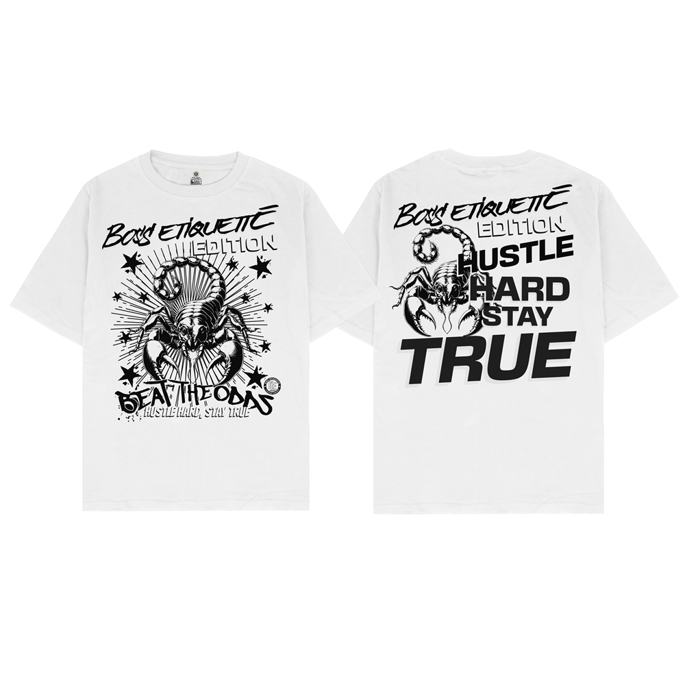 Boss Etiquette Hustle Hard Stay True Graphic T-Shirt