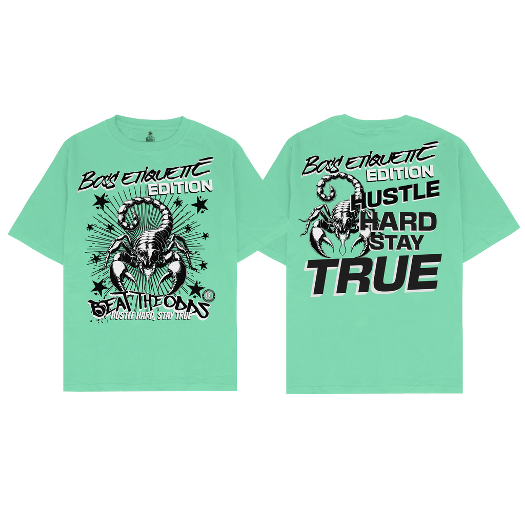 Boss Etiquette Hustle Hard Stay True Graphic T-Shirt