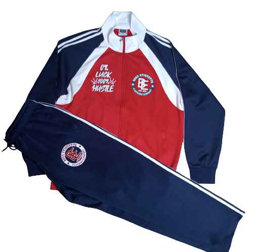 0% Luck - 100% Hustle Track Suit (Navy/Red/White)