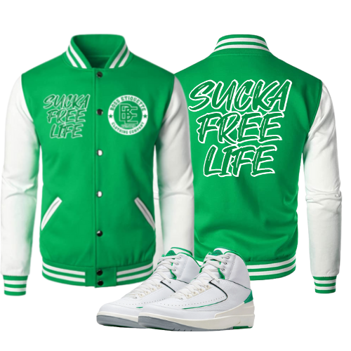 Sucka-Free Life Varsity Jacket | St. Patrick Edition