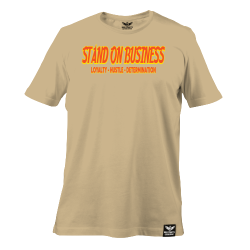 Stand On Business T-Shirt (Tan/Orange) – Boss Etiquette