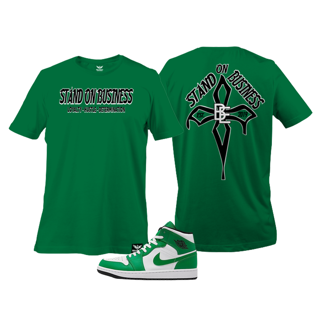 Stand On Business T-Shirt (Green/White)